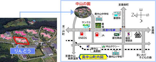 障害者支援施設りんどうへのアクセスマップ